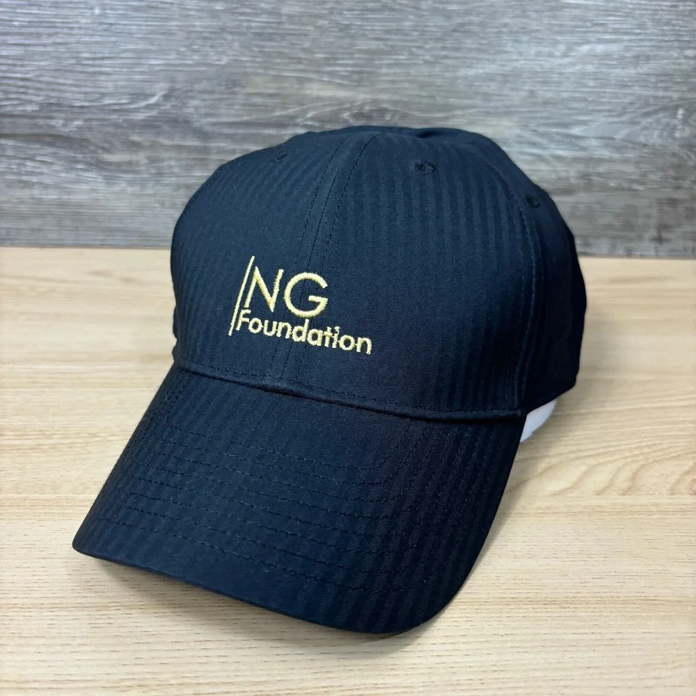 NG Foundation Hat Cap Strap Back Black Performance‎ Nike Athletic Adjustable